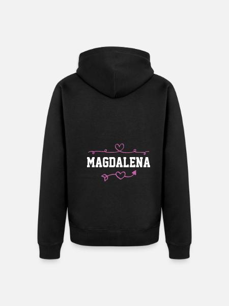 Magdalena - Unisex Premium Bio Zip Hoodie - Schwarz