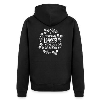 Légende des soins infirmiers a cadeau de retraité retraité retraité - Veste à capuche bio Premium Unisexe - noir - Dos - Nico (187cm)