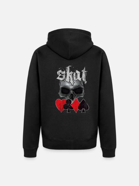 Skatspieler - Unisex Premium Bio Zip Hoodie - Schwarz