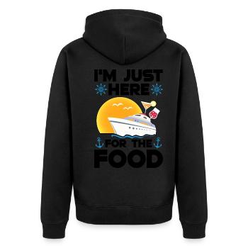 Cruise - Unisex Premium Organic Zip Hoodie - black - Back - Nico (187cm)