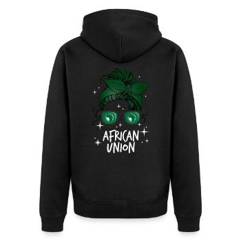 Union africaine - Veste à capuche bio Premium Unisexe - noir - Dos - Nico (187cm)