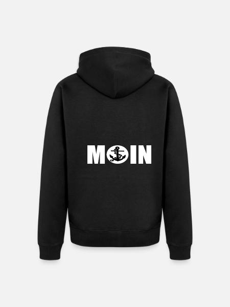Moin - Unisex Premium Bio Zip Hoodie - Schwarz