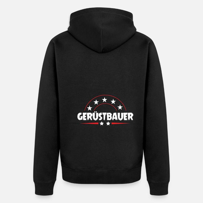 Gerüstbauer Beruf - Unisex Premium Bio Zip Hoodie - Schwarz