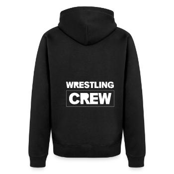 Wrestling Crew - Unisex Premium Bio Zip Hoodie - Schwarz - Hinten - Nico (187cm)