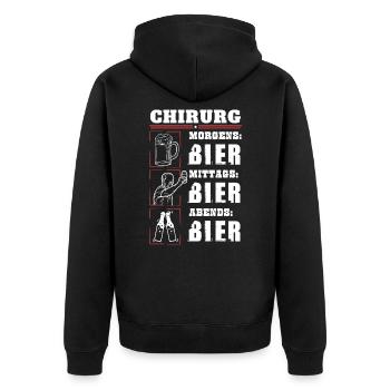Mon quotidien de chirurgien - Veste à capuche bio Premium Unisexe - noir - Dos - Nico (187cm)