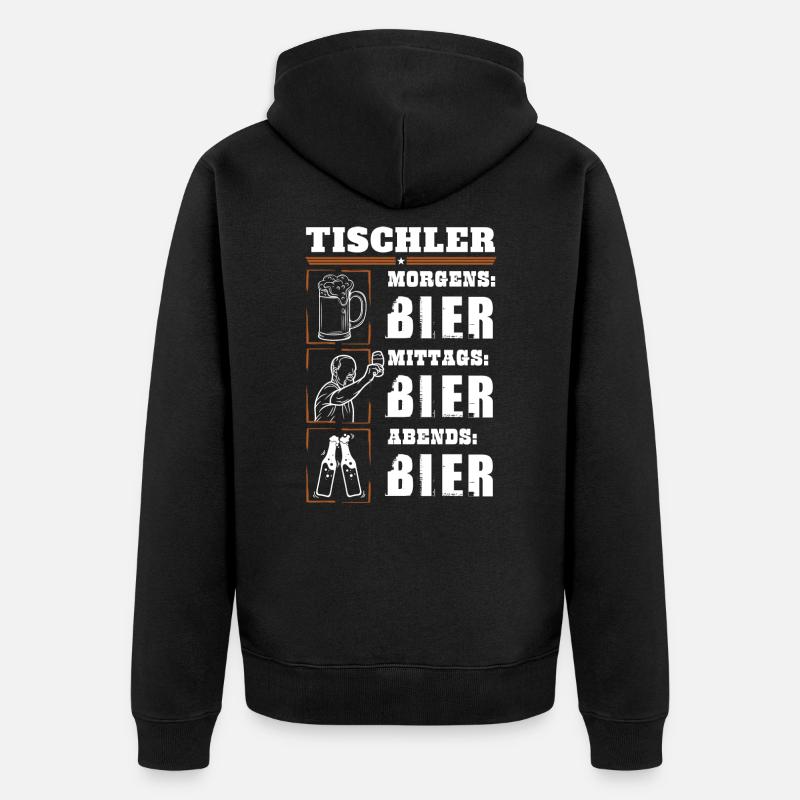 Mon quotidien de menuisier - Veste à capuche bio Premium Unisexe - noir