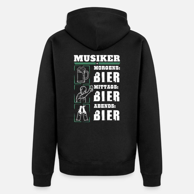 Mon quotidien de musicien - Veste à capuche bio Premium Unisexe - noir