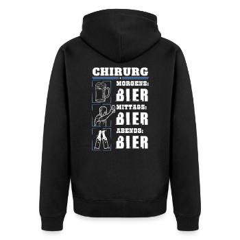 Mon quotidien de chirurgien - Veste à capuche bio Premium Unisexe - noir - Dos - Nico (187cm)