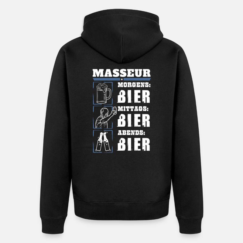 Mon quotidien de masseur - Veste à capuche bio Premium Unisexe - noir