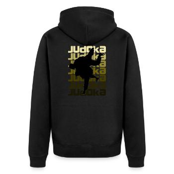 Judo Sport - Veste à capuche bio Premium Unisexe - noir - Dos - Nico (187cm)