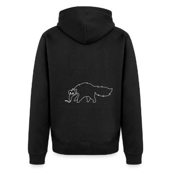 Fourmilier Comic Animal - Veste à capuche bio Premium Unisexe - noir - Dos - Nico (187cm)