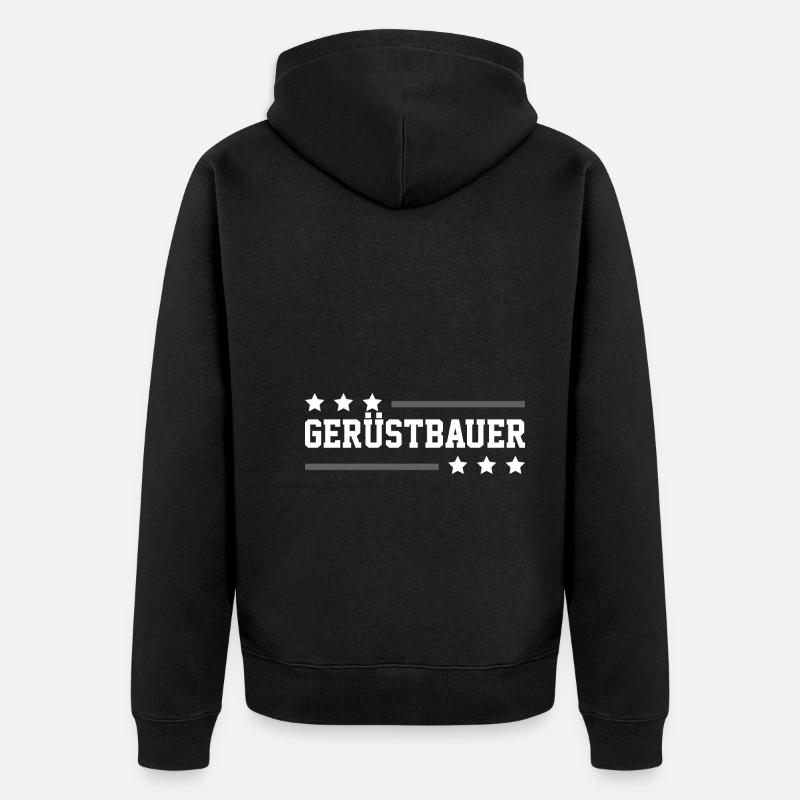Gerüstbauer Beruf - Unisex Premium Bio Zip Hoodie - Schwarz