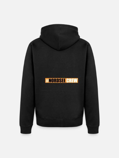 Nordsee Crew - Unisex Premium Bio Zip Hoodie - Schwarz