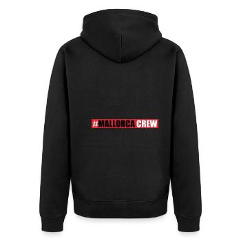 Mallorca Crew - Unisex Premium Bio Zip Hoodie - Schwarz - Hinten - Nico (187cm)