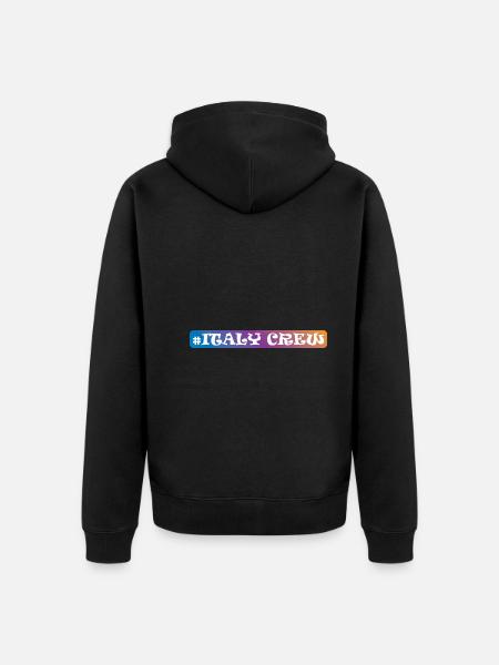 Italy Crew - Unisex Premium Organic Zip Hoodie - black