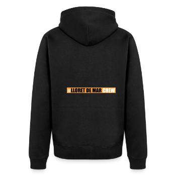 Lloret De Mar Crew - Unisex Premium Bio Zip Hoodie - Schwarz - Hinten - Nico (187cm)
