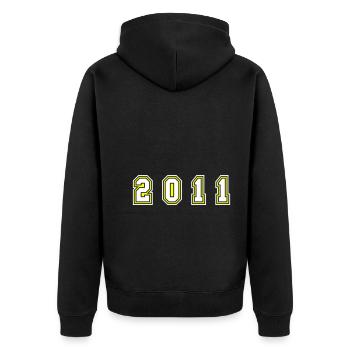 Numéro de l’année 2011 - Veste à capuche bio Premium Unisexe - noir - Dos - Nico (187cm)