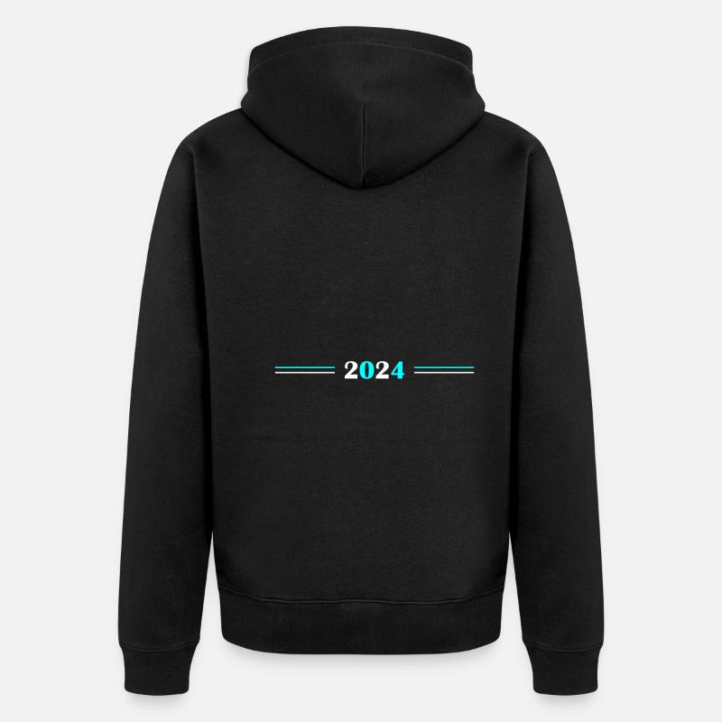 Ligne de l’année 2024 - Veste à capuche bio Premium Unisexe - noir