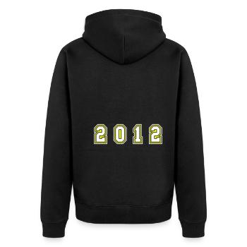 Numéro de l’année 2012 - Veste à capuche bio Premium Unisexe - noir - Dos - Nico (187cm)