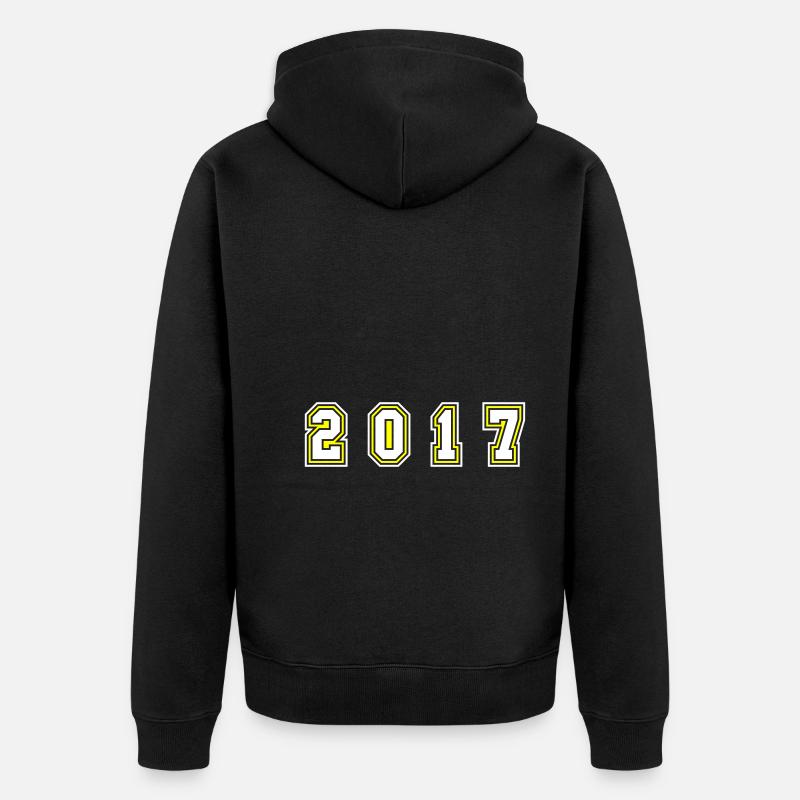 Numéro de l’année 2017 - Veste à capuche bio Premium Unisexe - noir