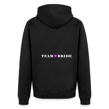 Team Bride Wedding - Unisex Premium Organic Zip Hoodie - black - Back - Nico (187cm)