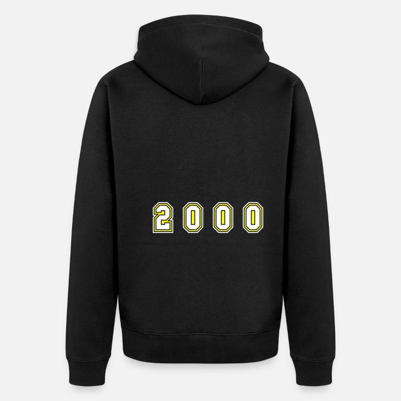 Numéro de l’année 2000 - Veste à capuche bio Premium Unisexe - noir