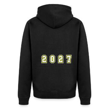Numéro de l’année 2027 - Veste à capuche bio Premium Unisexe - noir - Dos - Nico (187cm)