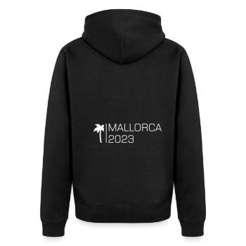 Majorque 2023 - Veste à capuche bio Premium Unisexe - noir - Dos - Nico (187cm)