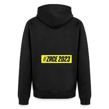 Zrce 2023 - Unisex Premium Organic Zip Hoodie - black - Back - Nico (187cm)