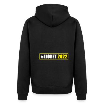 Lloret De mars 2022 - Veste à capuche bio Premium Unisexe - noir - Dos - Nico (187cm)