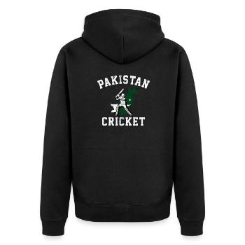 Pakistan Cricket, cricket Pakistani pakistan - Unisex Premium Organic Zip Hoodie - black - Back - Nico (187cm)