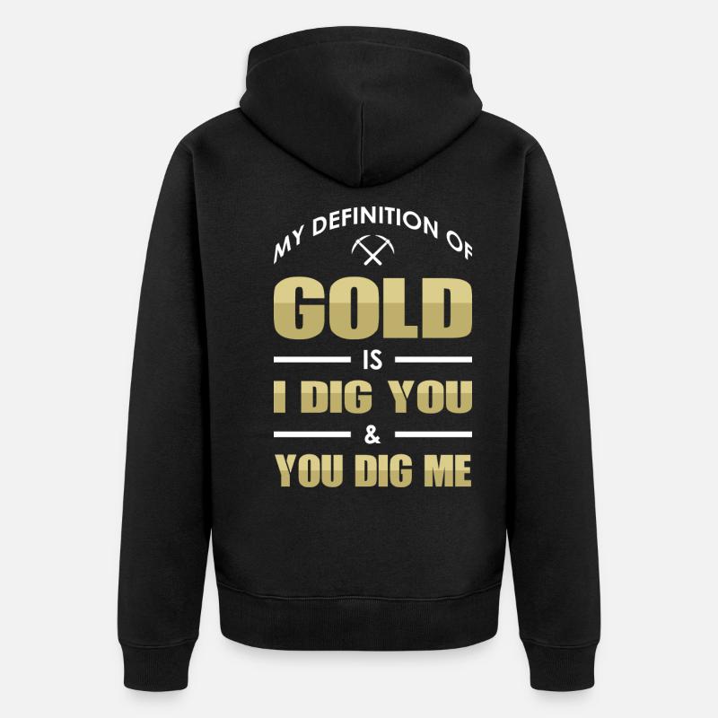Mine d’or minière - Veste à capuche bio Premium Unisexe - noir