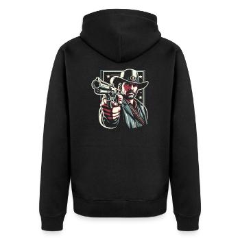 Cowboy - Veste à capuche bio Premium Unisexe - noir - Dos - Nico (187cm)