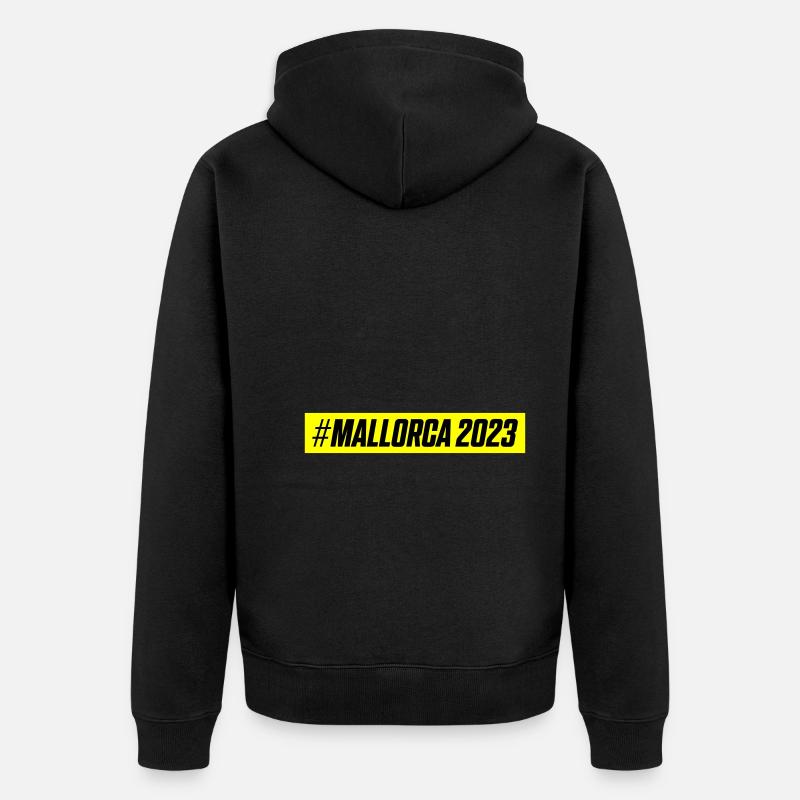 Mallorca 2023 - Unisex Premium Bio Zip Hoodie - Schwarz