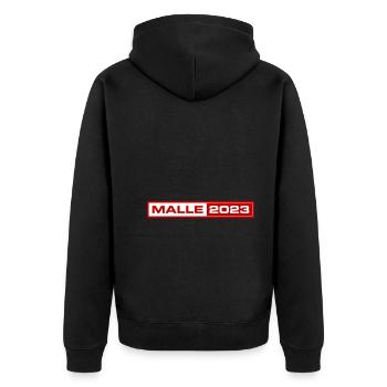 Malle 2023 - Veste à capuche bio Premium Unisexe - noir - Dos - Nico (187cm)