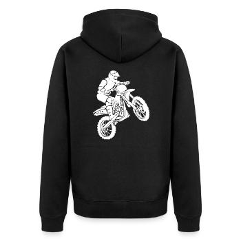 Motocross Enduro - Veste à capuche bio Premium Unisexe - noir - Dos - Nico (187cm)