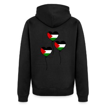 Palestine - Veste à capuche bio Premium Unisexe - noir - Dos - Nico (187cm)