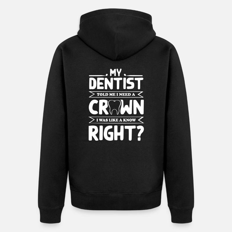 My Dentist - Unisex Premium Bio Zip Hoodie - Schwarz
