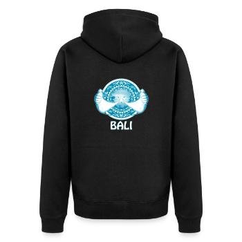 Raies manta Bali Indonésie - Veste à capuche bio Premium Unisexe - noir - Dos - Nico (187cm)