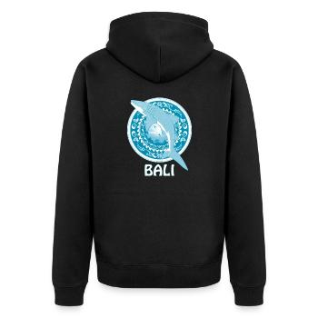 Requin baleine Bali Indonésie - Veste à capuche bio Premium Unisexe - noir - Dos - Nico (187cm)