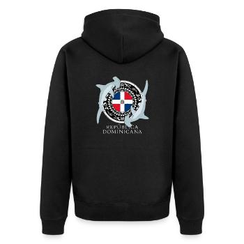 Requins-marteaux République dominicaine - Veste à capuche bio Premium Unisexe - noir - Dos - Nico (187cm)