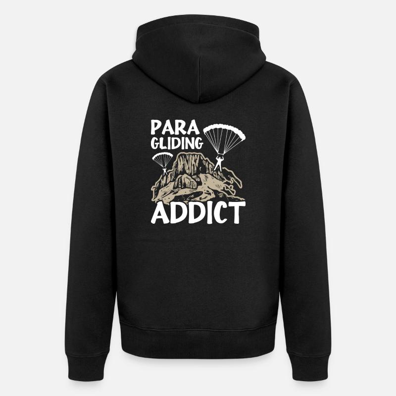 Accro au parapente - Veste à capuche bio Premium Unisexe - noir