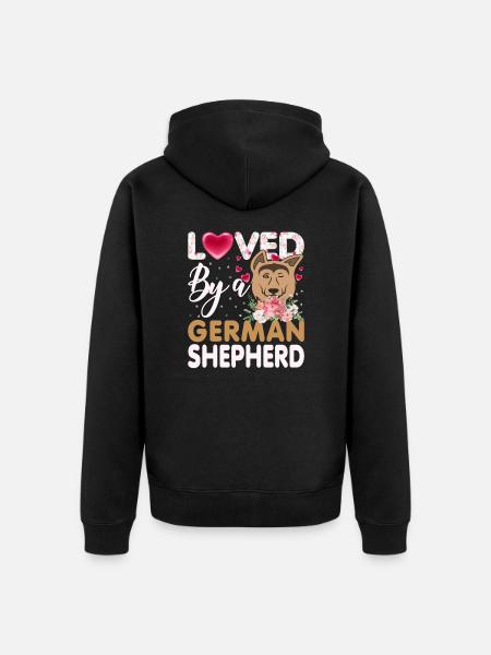 Shepherd German Shepherd love - Unisex Premium Organic Zip Hoodie - black
