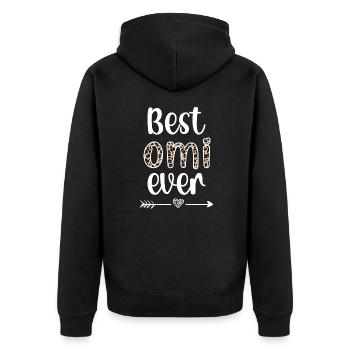 Meilleur cadeau de grand-mère pour la fête des mères grand-mère grand-mère - Veste à capuche bio Premium Unisexe - noir - Dos - Nico (187cm)