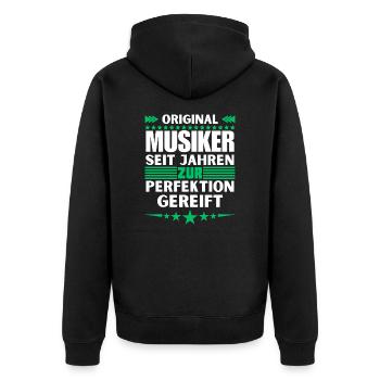 Des musiciens mûris à la perfection - Veste à capuche bio Premium Unisexe - noir - Dos - Nico (187cm)