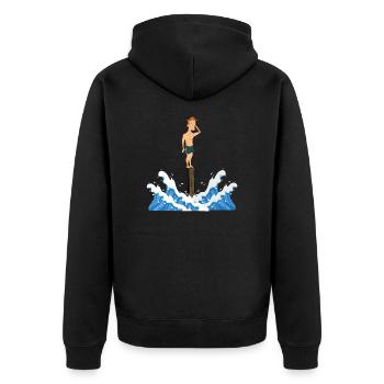 l'épreuve des poteaux - Veste à capuche bio Premium Unisexe - noir - Dos - Nico (187cm)