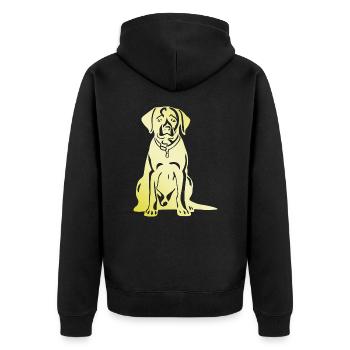 Silhouette de chien labrador - Veste à capuche bio Premium Unisexe - noir - Dos - Nico (187cm)