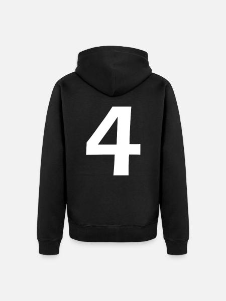 4 - Unisex Premium Organic Zip Hoodie - black