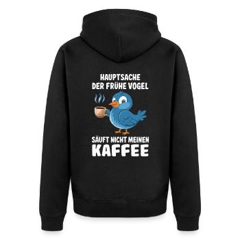 Sarcasme Ironie Drôle Paroles sarcastiques - Veste à capuche bio Premium Unisexe - noir - Dos - Nico (187cm)