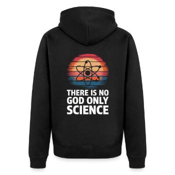Atheismus Atheist Anti-Religion Agnostiker - Unisex Premium Bio Zip Hoodie - Schwarz - Hinten - Nico (187cm)